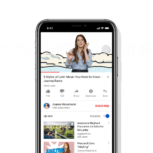 В YouTube додана система управління жестами, як в Instagram Stories