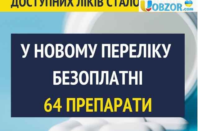 "Доступні ліки": список поповнили 64 безкоштовних препарати