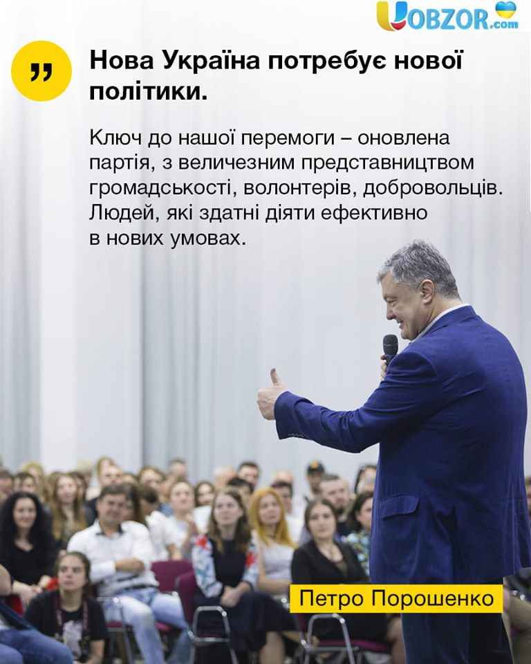 Блок Петра Порошенка: Порошенко анонсував з`їзд партії 31 травня